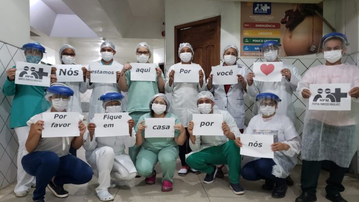 Nossos profissionais alertam para cuidados com coronavírus: ‘Nós estamos aqui por você. Fique em casa por nós’